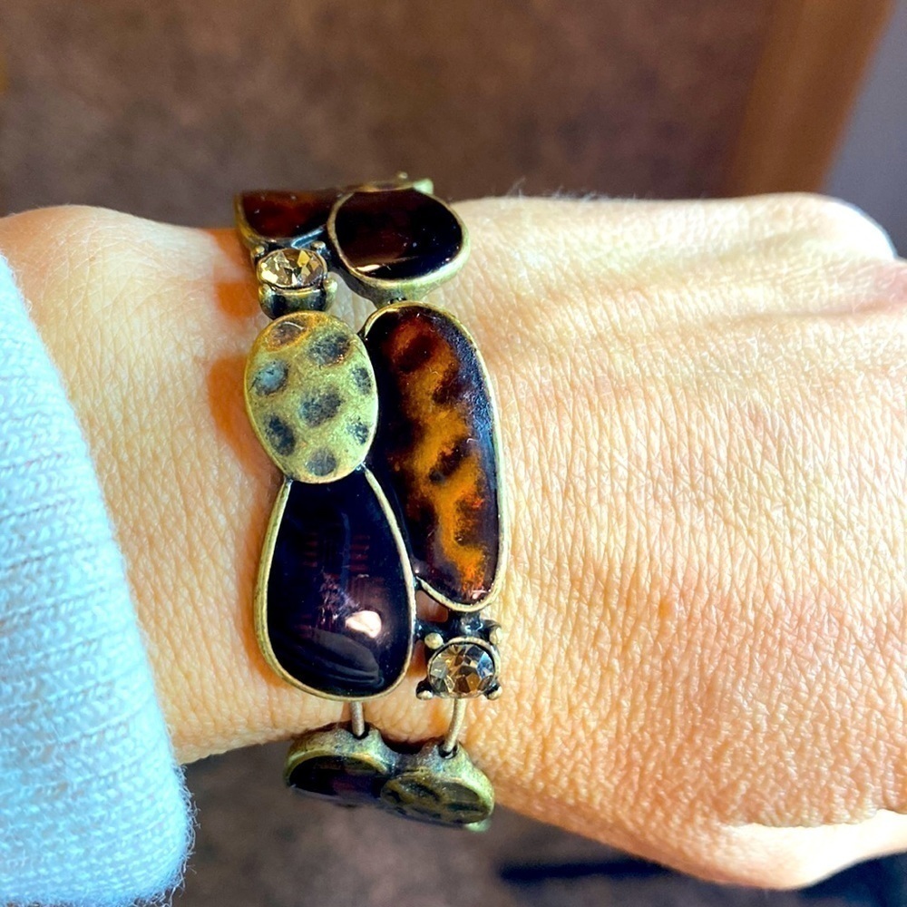 LIA Sophia Animal print metal bracelet
